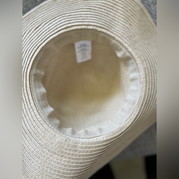 Cute Boho Straw Beach Hat, Floppy Brim Hat with Gold Sparkle - Picture 5 of 6